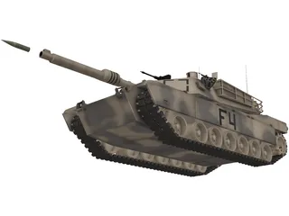 M1A Abrams Tank 3D Model preview