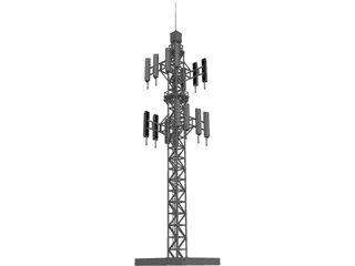 Cell Tower 3D Model preview