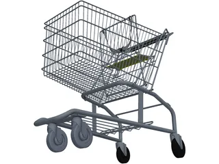 Shopping Cart 3D Model preview