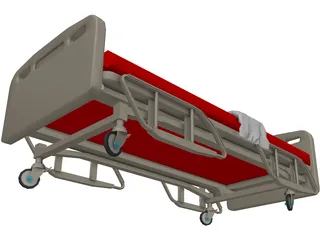 Bed Hospital 3D Model preview
