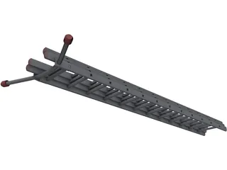 Triple Extension Ladder 3D Model preview
