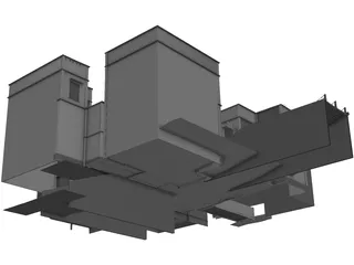 Old Chinese Buildings 3D Model preview