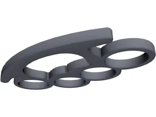 Brass Knuckles 3D Model preview