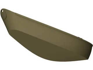 Wooden Drift Boat 3D Model preview