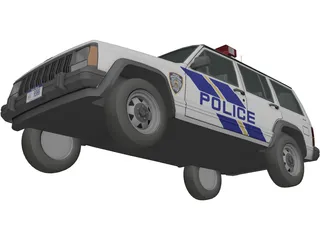 Jeep Cherokee Police 3D Model preview