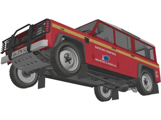 Land Rover Defender 110 Fire 3D Model preview