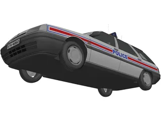 Renault 21 Nevada Police 3D Model preview