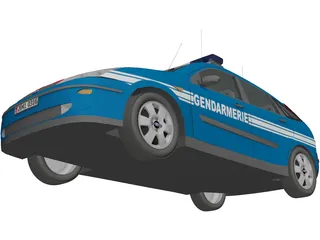 Ford Focus Gendarmerie 3D Model preview