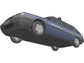 Renault 21 Nevada Gendarmerie 3D Model preview