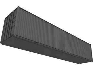 Shipping Container 40 3D Model preview