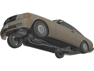 Mercedes-Benz 500 SEC (1984) 3D Model preview