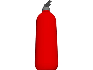 Gun Cap on Bottle 3D Model preview