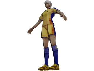 Soccer Player 3D Model preview