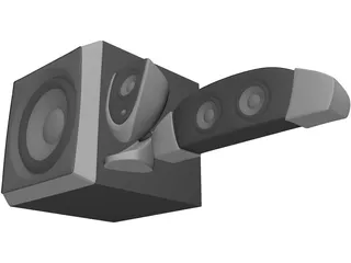 Sound System 2+1 3D Model preview
