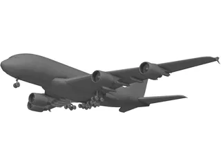 Airbus A380 3D Model preview