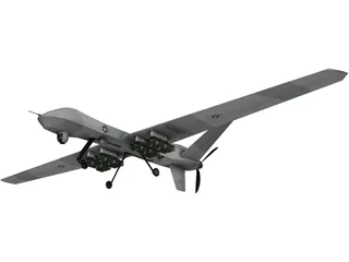 General Atomics MQ-9 Reaper UAV Drone 3D Model preview