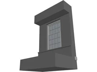 Double Hung Window and Shutter 3D Model preview