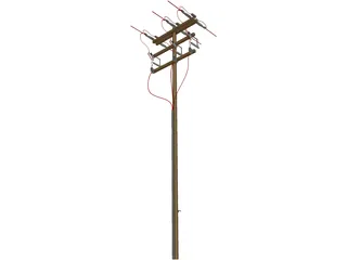 Electrical Pole 3D Model preview