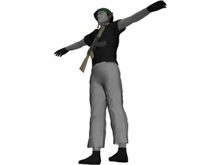 Soldier Albanian 3D Model preview