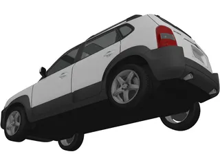 Hyundai Tucson V6 (2005) 3D Model preview