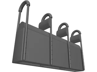 Jockey Seat 3 Person 3D Model preview
