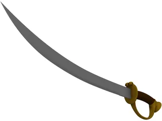 Pirate Sword 3D Model preview