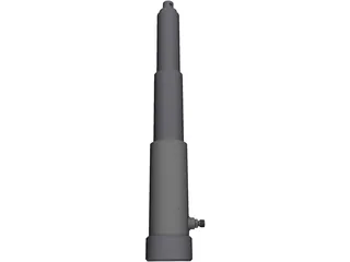Telescopic Hydraulic Cylinder 3D Model preview