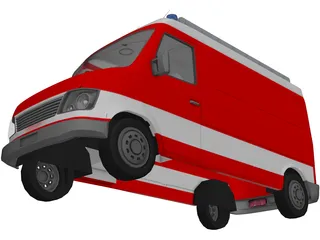 Firetruck Small 3D Model preview
