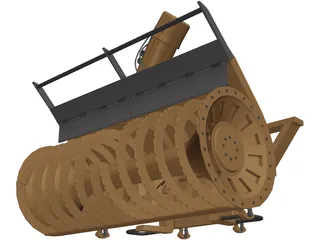 Snow Blower 3D Model preview