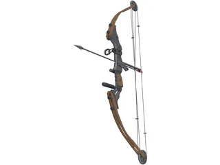 Hunting Bow 3D Model preview