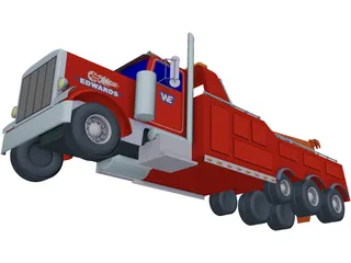Peterbilt Tri-Axle Wrecker 3D Model preview
