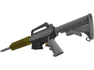 AR-15 Rifle 3D Model preview