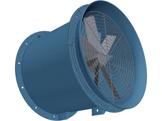 Industrial Fan 3D Model preview