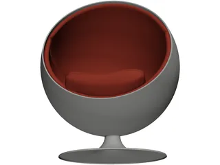 Ball Chair 3D Model preview