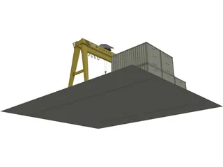 Port Crane 3D Model preview