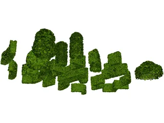 Hedge Plant Collection 3D Model preview
