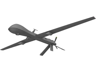 General Atomics MQ-1 Predator UAV Drone 3D Model preview