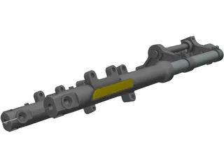 Front Fork Bike 3D Model preview