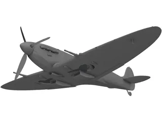 Supermarine Spitfire 3D Model preview