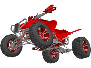 Quad Bike 3D Model preview