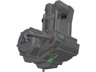 Yamaha wr450 Engine 3D Model preview