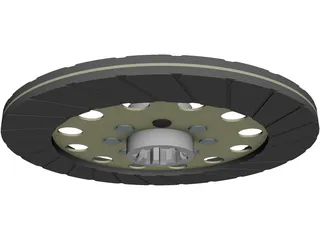 Clutch Friction Disc 3D Model preview