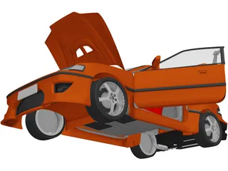 Honda CRX 3D Model preview