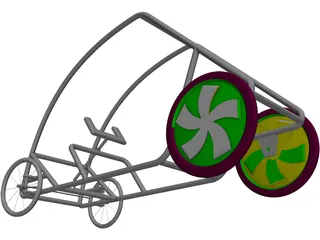 Shell Eco Marathon Car Chassis 3D Model preview