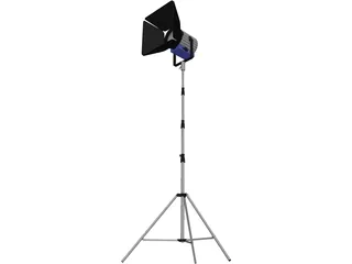 Studio Light with Stand 3D Model preview