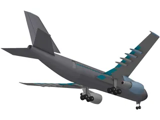 Airbus A300 3D Model preview