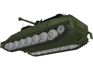 2S1 Gvosdika 3D Model preview