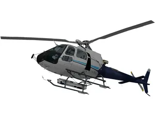 Eurocopter AS-350 3D Model preview