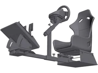 Gamer Race Seat 3D Model preview