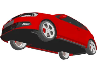 Volkswagen Polo GTi (2011) 3D Model preview
